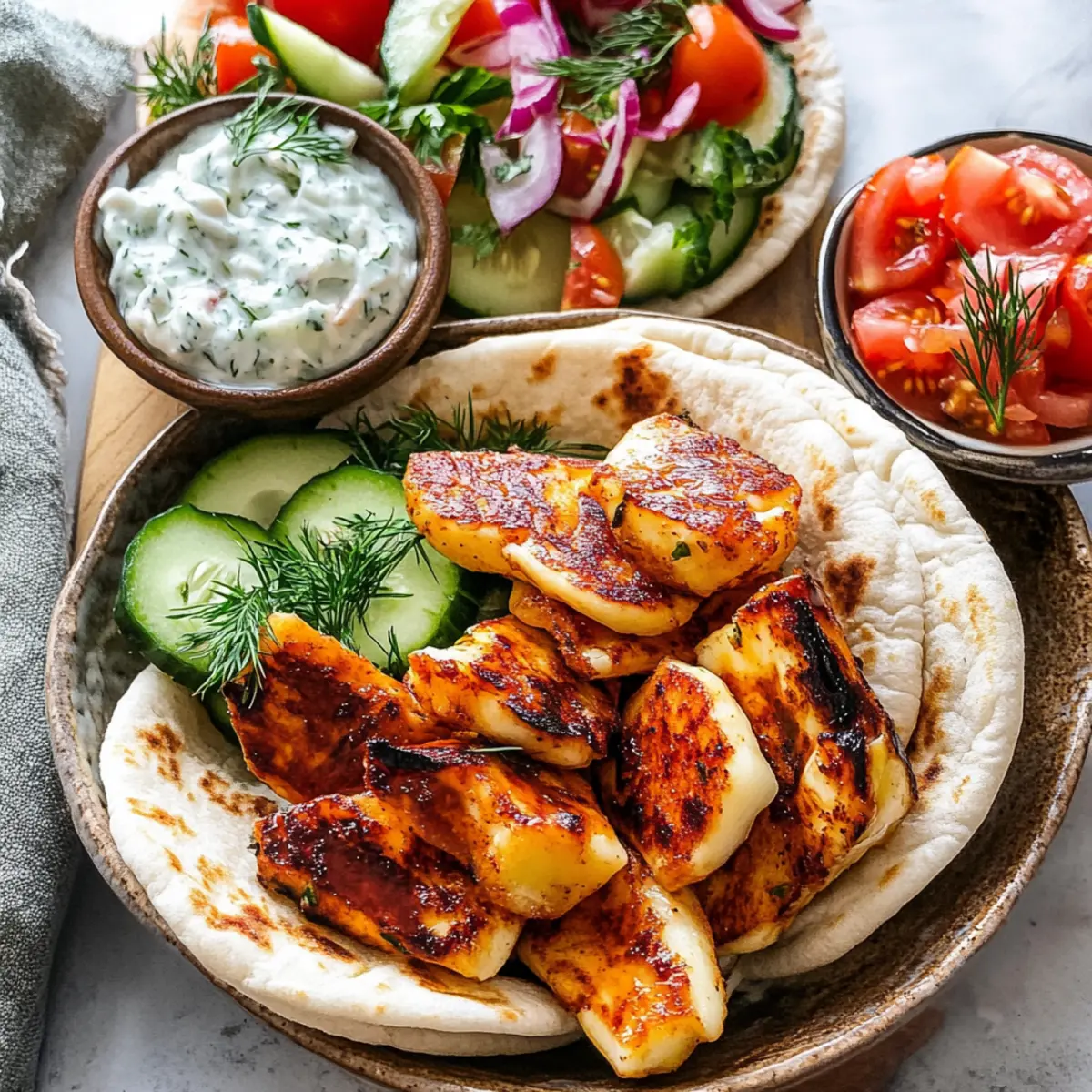 Savory Mediterranean Halloumi Pitas Ready in 30 Minutes