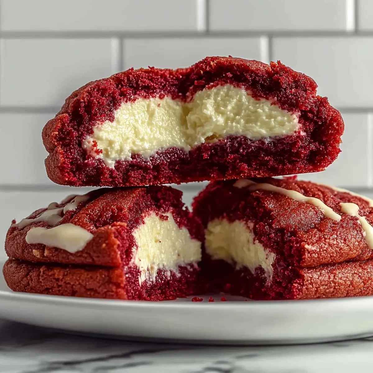 Red Velvet Cheesecake Stuffed Cookies for a Sweet Surprise