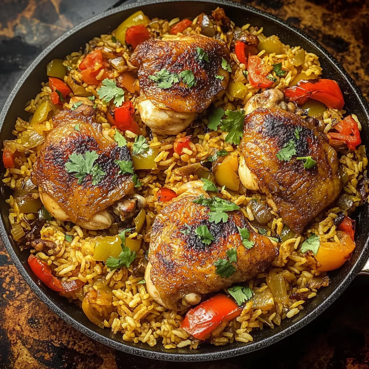 Heavenly Caribbean Chicken and Rice One-Pan Meal Delight