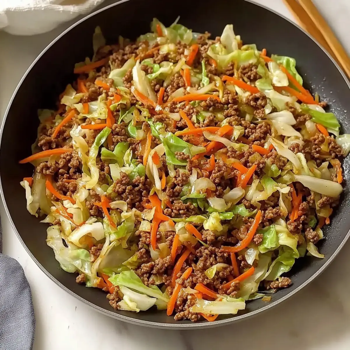 Easy Ground Beef and Cabbage Stir Fry in 30 Minutes