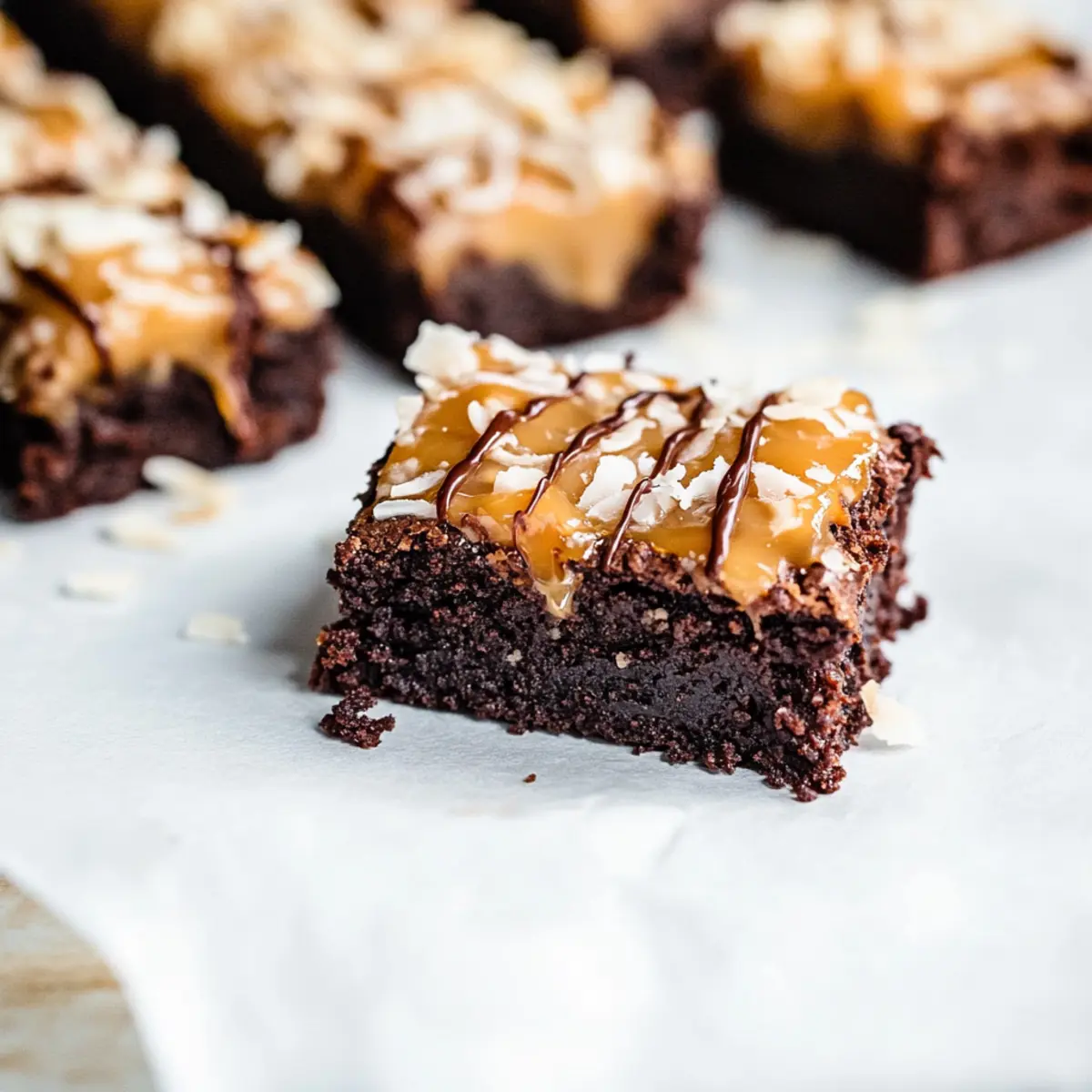 Samoas Brownies: Rich Chocolate with Homemade Caramel Twist