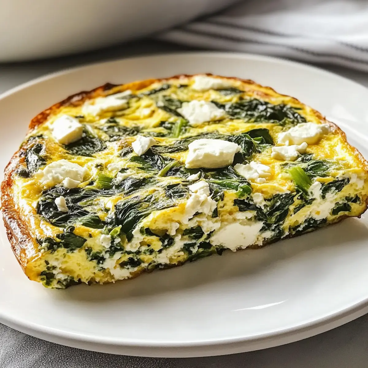 Fluffy Spinach & Feta Frittata for a Wholesome Breakfast