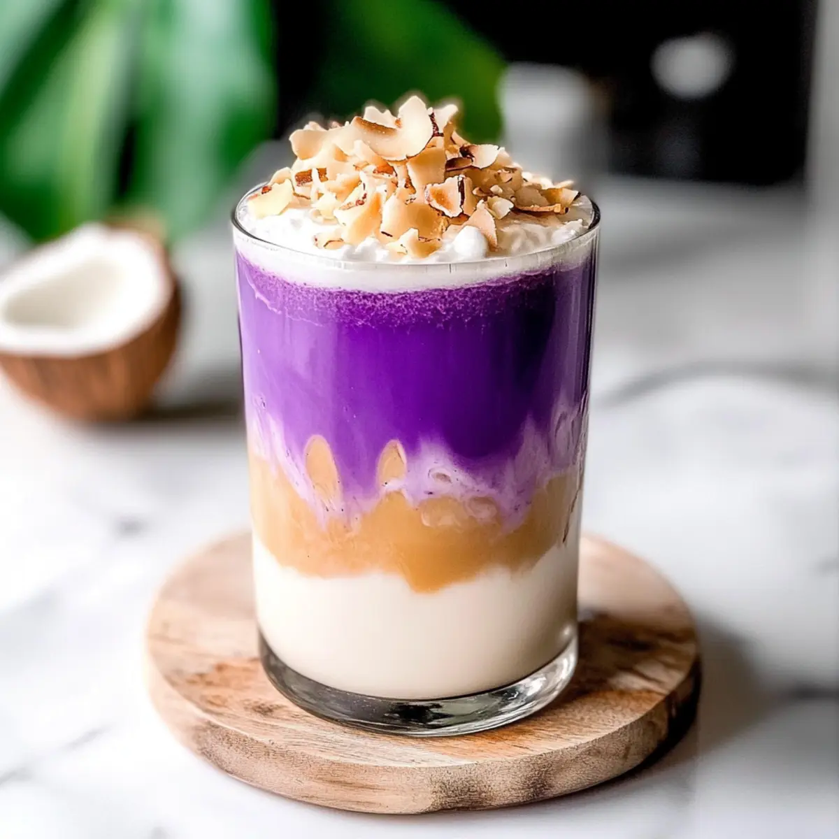 Iced Ube Coconut Macchiato: Your Tropical Coffee Escape