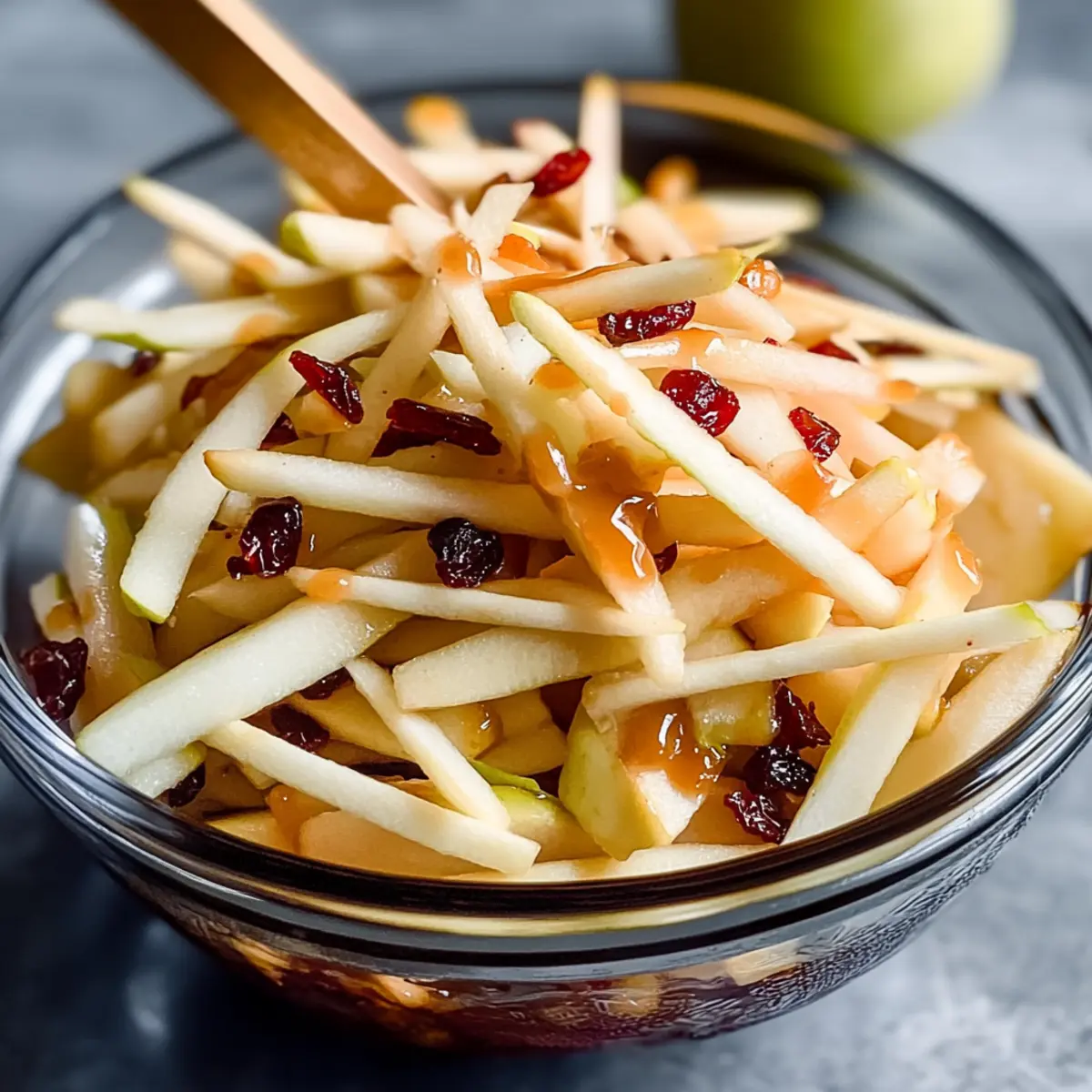 Crisp Apple Pear Slaw with Caramel Cider Vinaigrette Delight