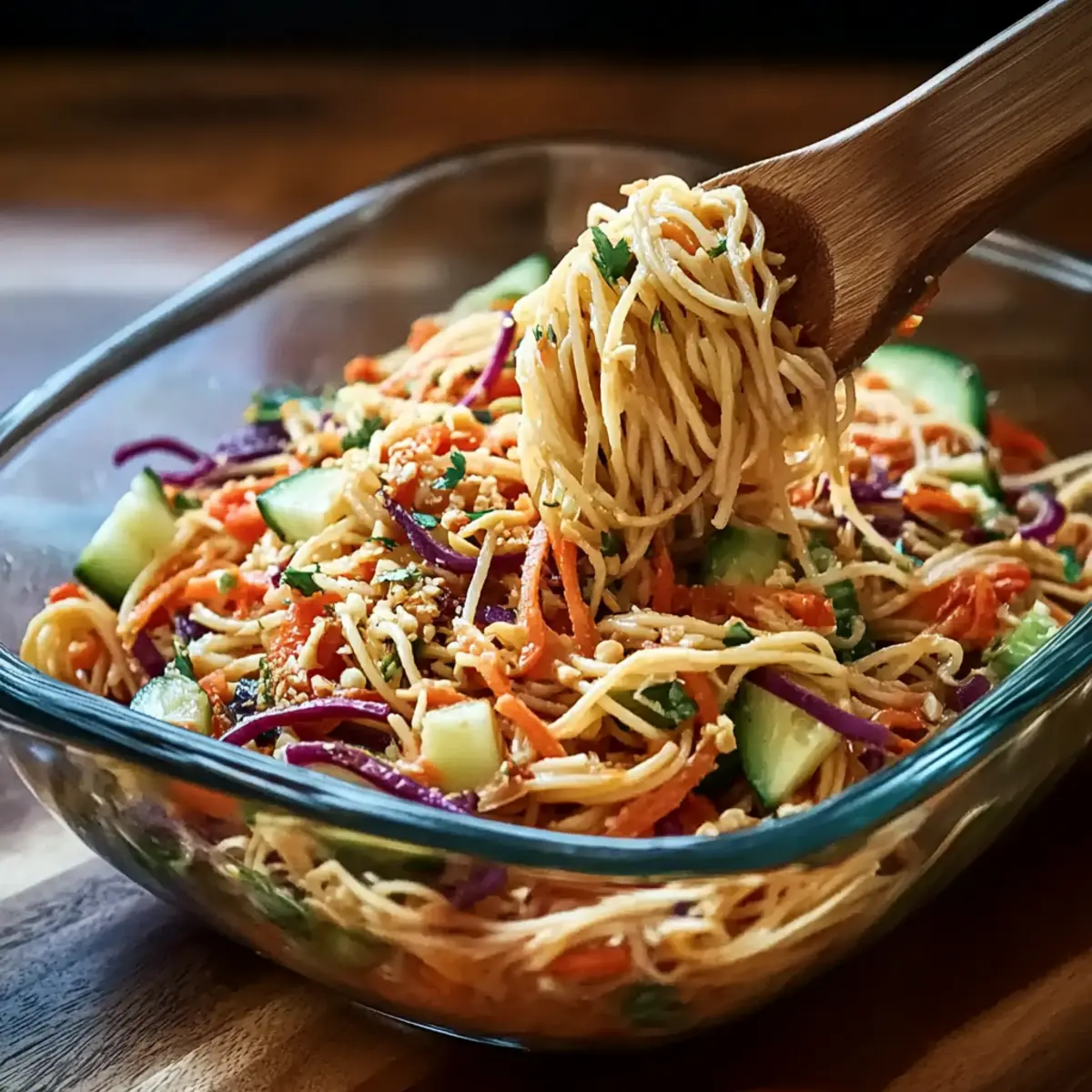 Thai-Spaghetti Salad with Peanut Sauce – A Flavorful Twist