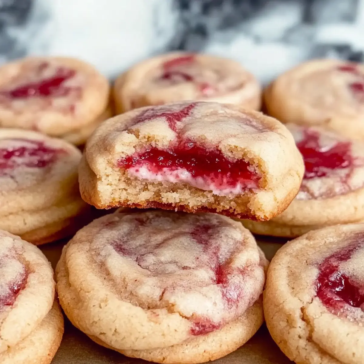 Stuffed Strawberry Cheesecake Cookies with Brown Butter Bliss