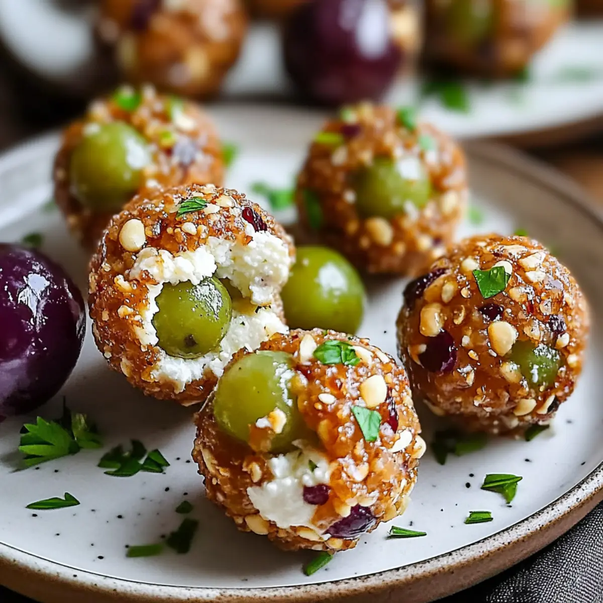Goat Cheese Grape Balls: Sweet and Savory Party Pleaser
