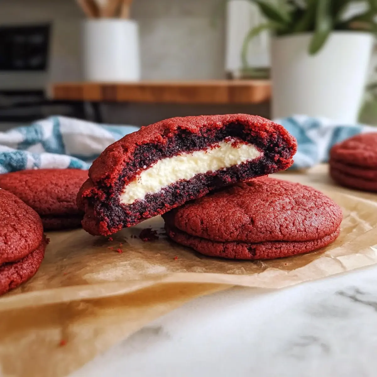 Irresistible Cheesecake Stuffed Red Velvet Cookies to Impress