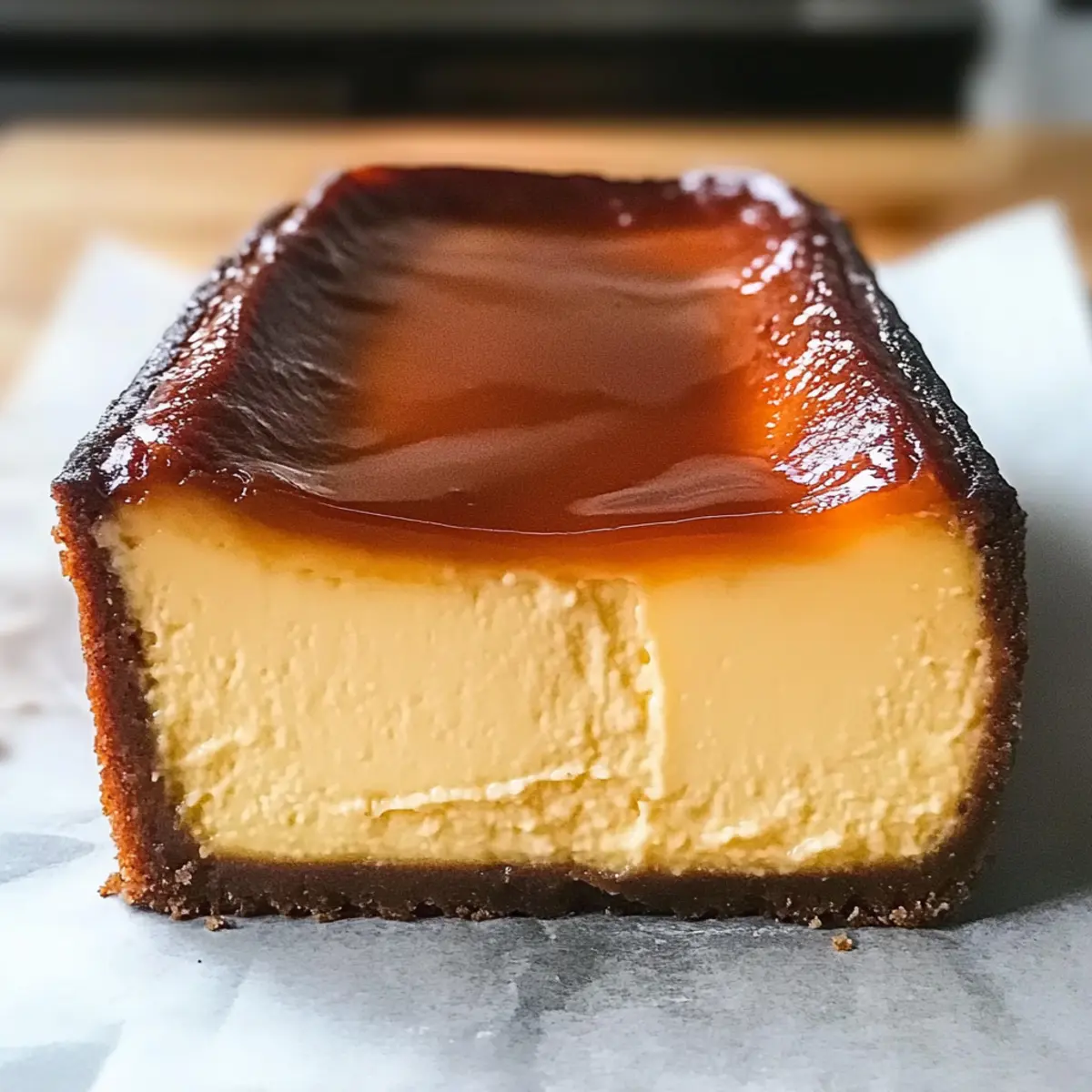 Decadent Burnt Basque Cheesecake in a Loaf Pan for Two