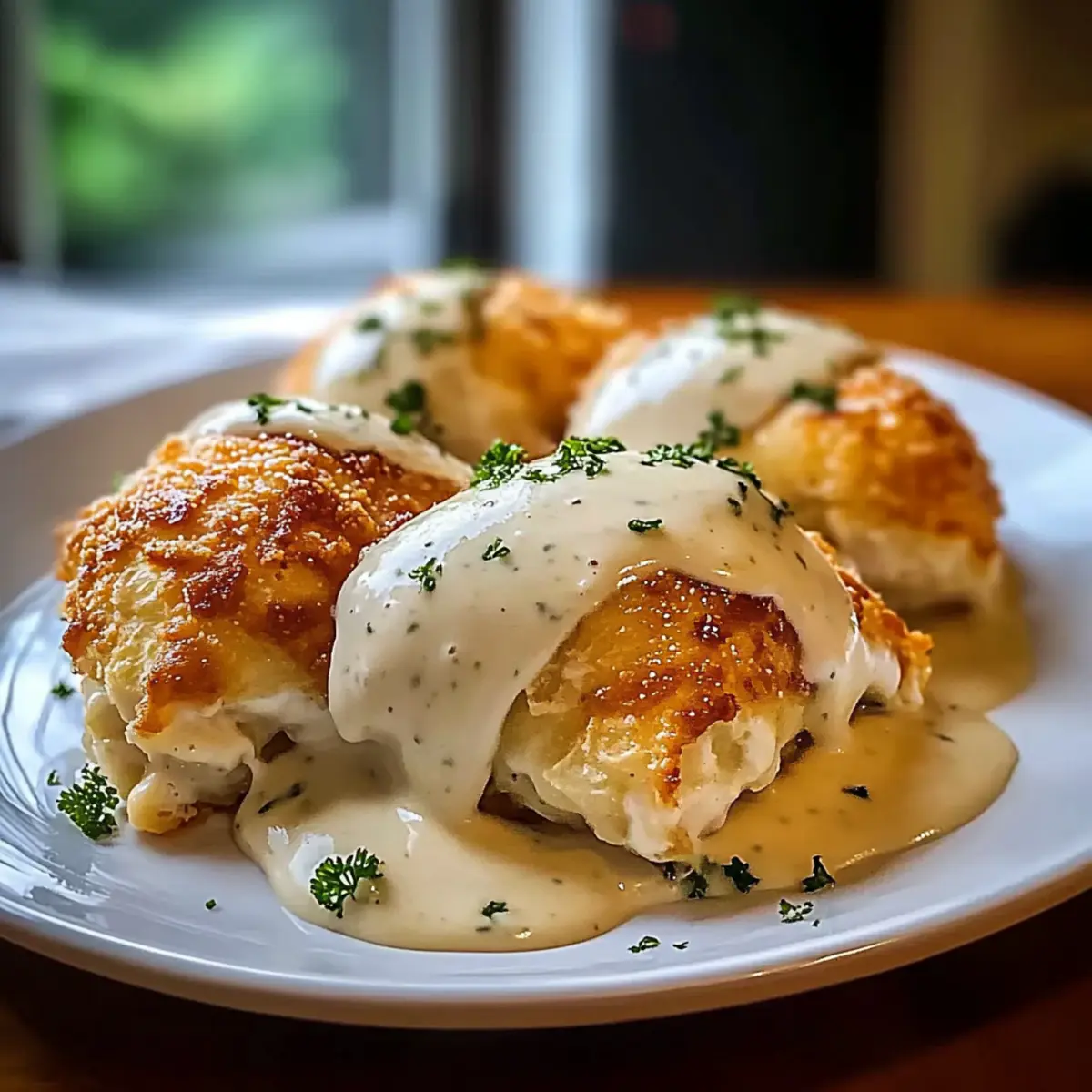 Irresistible Chicken Pillows with Parmesan Sauce Recipe