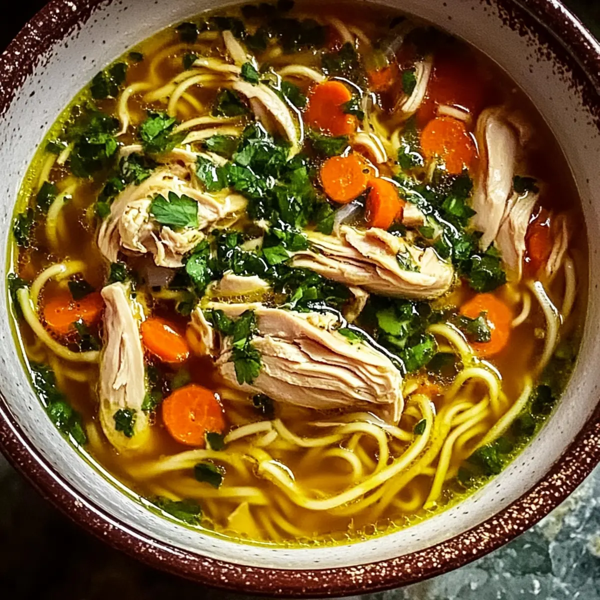 Healing Ginger Garlic Chicken Noodle Soup for Cozy Nights