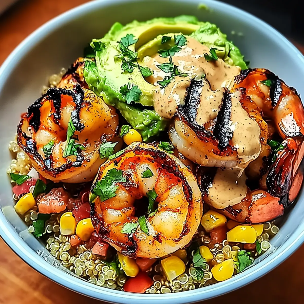 Grilled Shrimp Bowl with Avocado and Zesty Corn Salsa Bliss