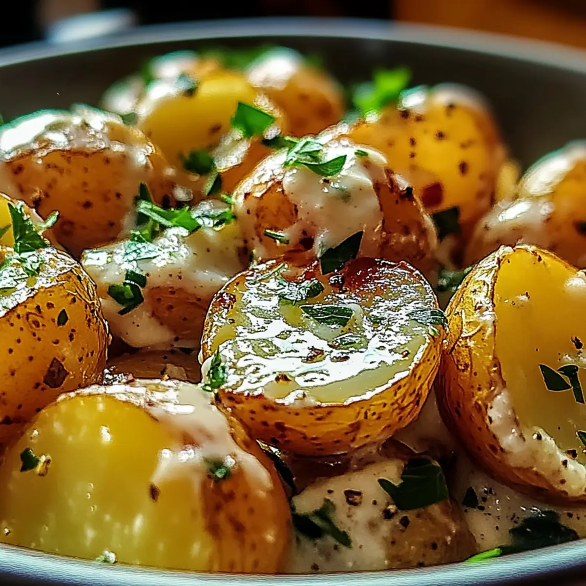 Creamy Garlic Baby Potatoes for Comforting Home Cooked Joy