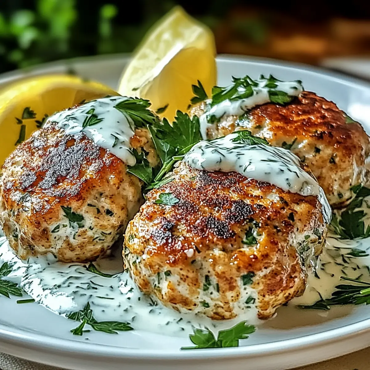 Savory Chicken Kofta with Creamy Garlic Yogurt Sauce Bliss