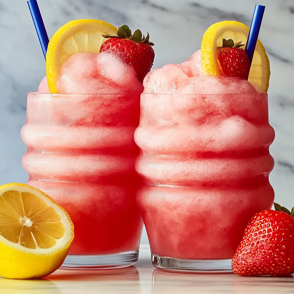 Sweet and Tangy Spiked Pink Lemonade Slushies for Summer Bliss