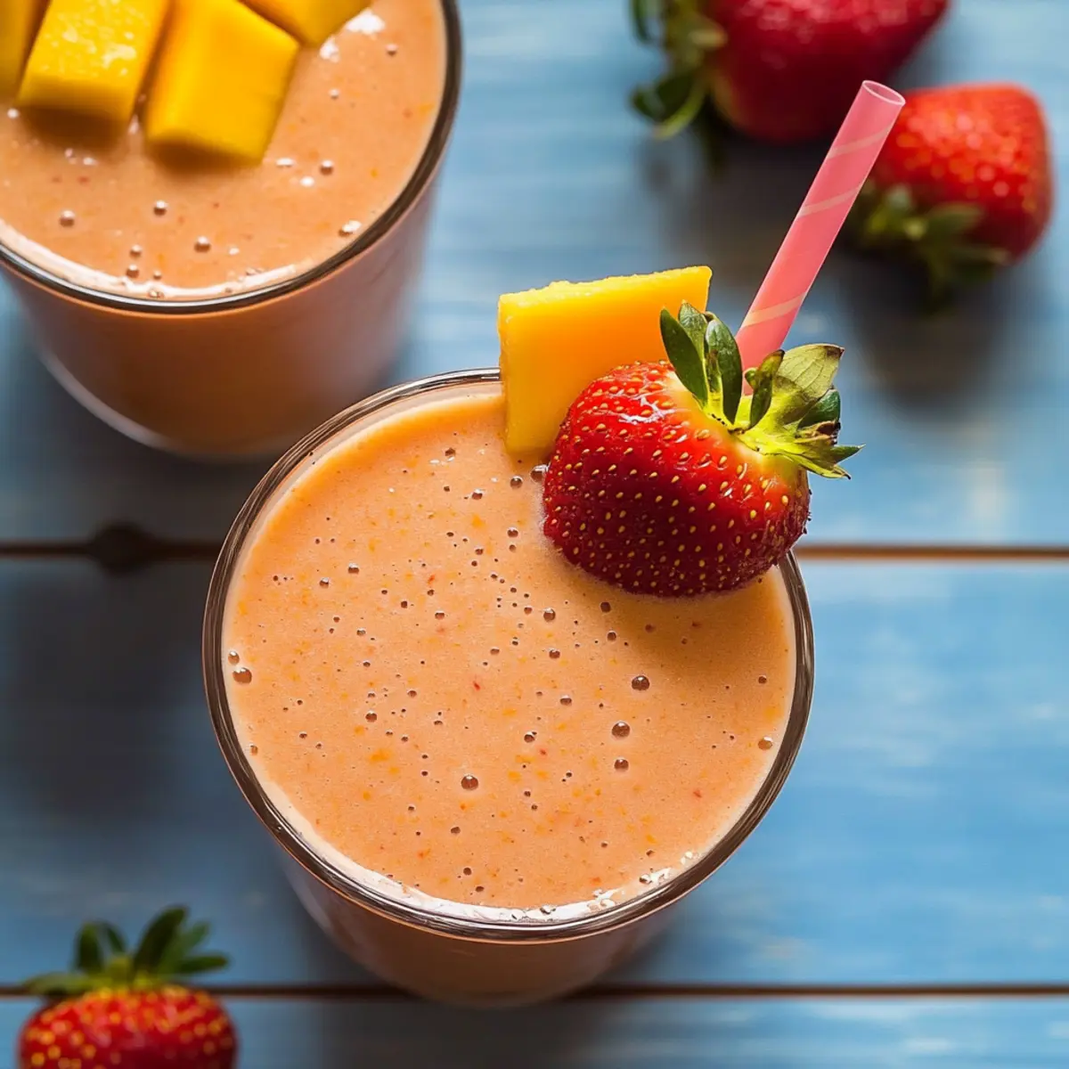 Creamy Strawberry Mango Smoothie – Your Vegan Breakfast Bliss