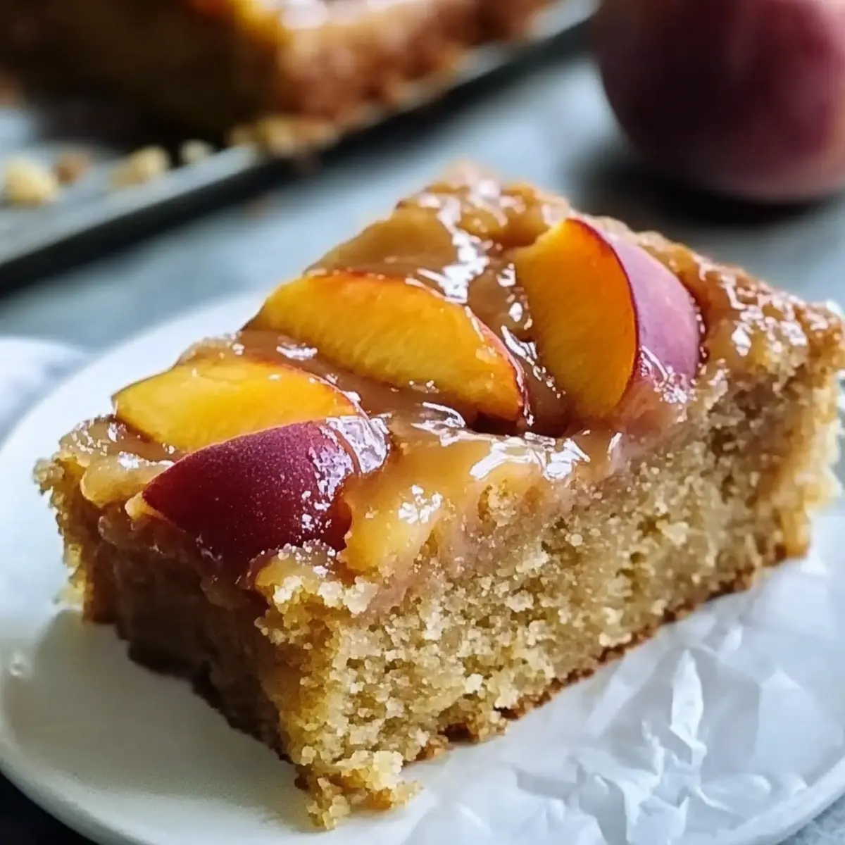 Brown Sugar Peach Cake That Melts in Your Mouth
