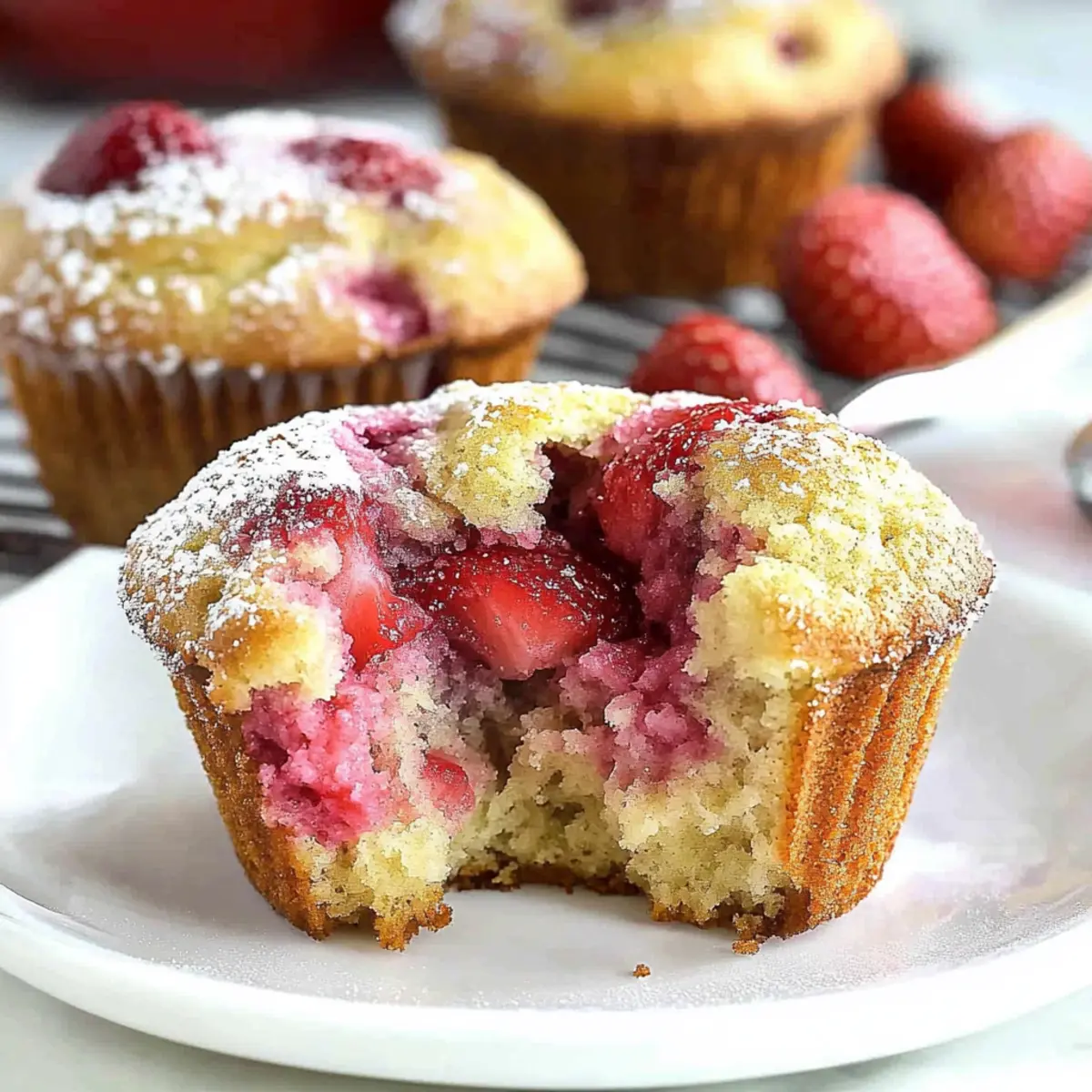 Delicious Strawberry Muffins Made with Greek Yogurt Bliss