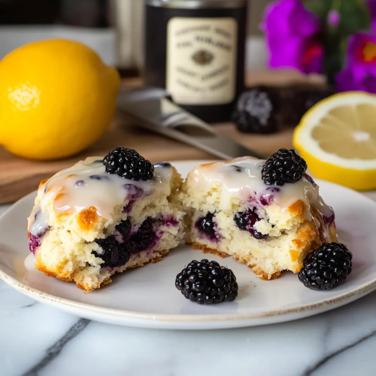 Earl Grey Blackberry Scones with Lemon Glaze You’ll Love