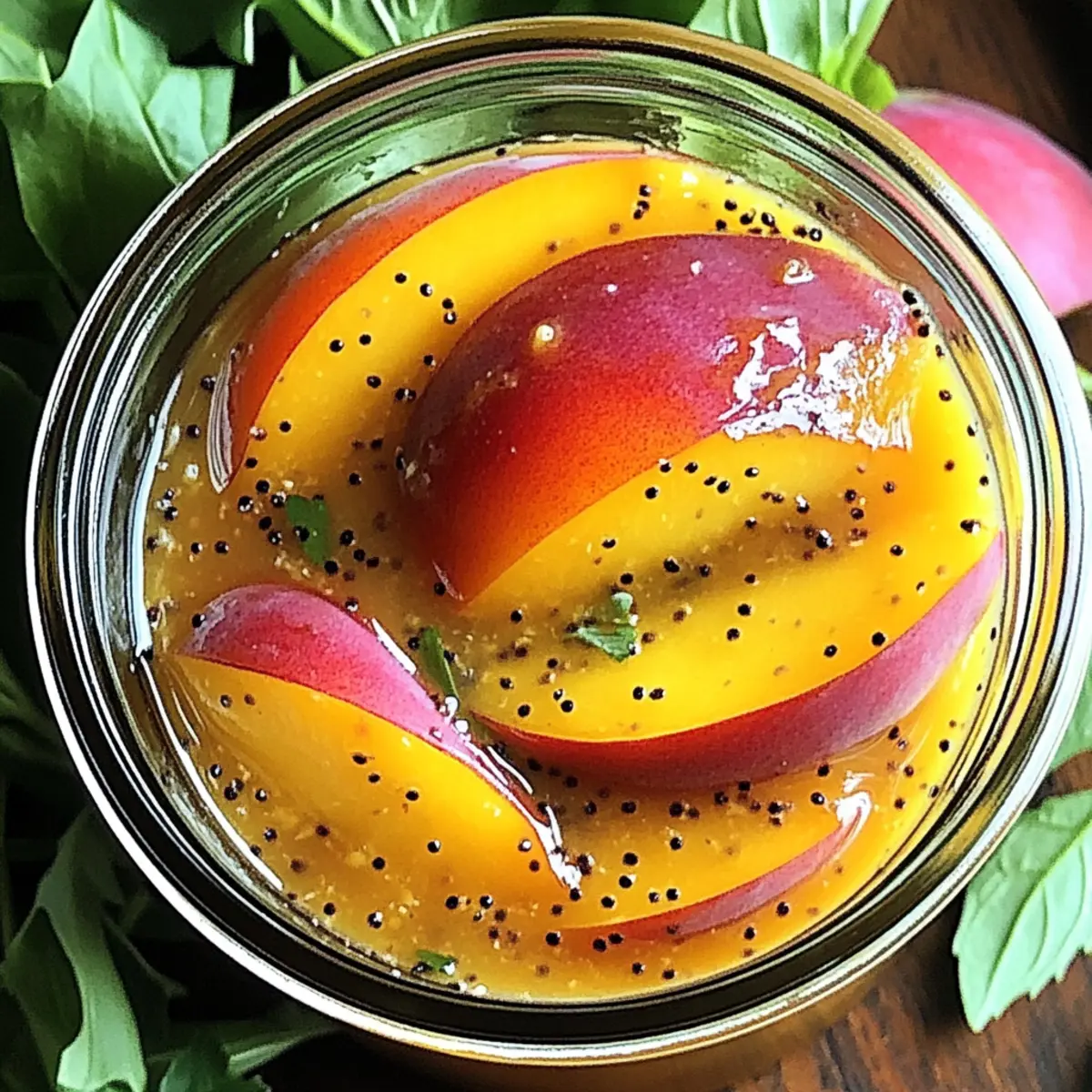 Peach Honey Dijon Balsamic Vinaigrette for Fresh Summer Salads